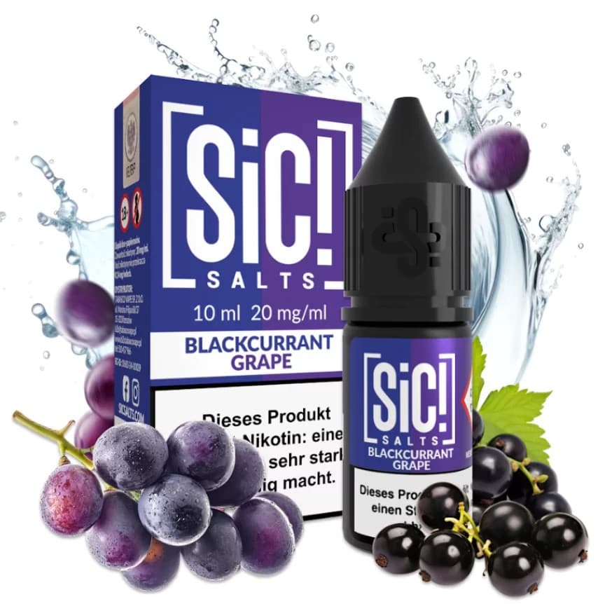 Nic Salt Sic! Blackcurrant Grape 20mg 10ml E liquid
