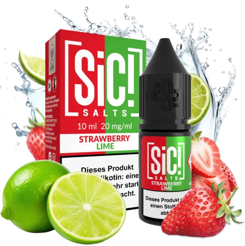 Nic Salt Sic! Strawberry Lime 20mg 10ml E liquid