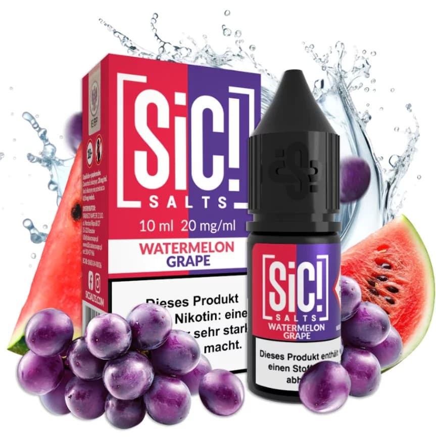 Nic Salt Sic! Watermelon Grape 20mg 10ml E liquid