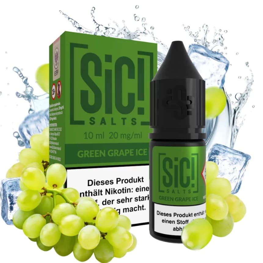 Nic Salt Sic! Green Grape Ice 20mg 10ml E liquid