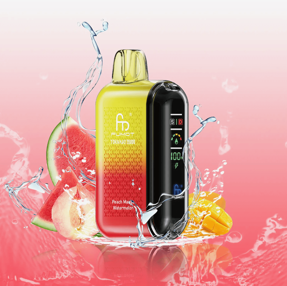 RandM Tornado Peach Mango Watermelon 20000 puffs 20mg Disposable Vape