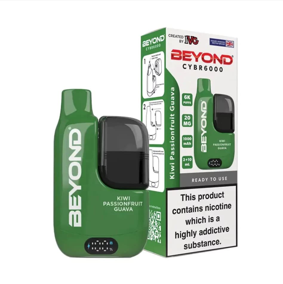 IVG Beyond CYBR 20mg 6000 puffs Kiwi Passionfruit Guava Disposable Vape
