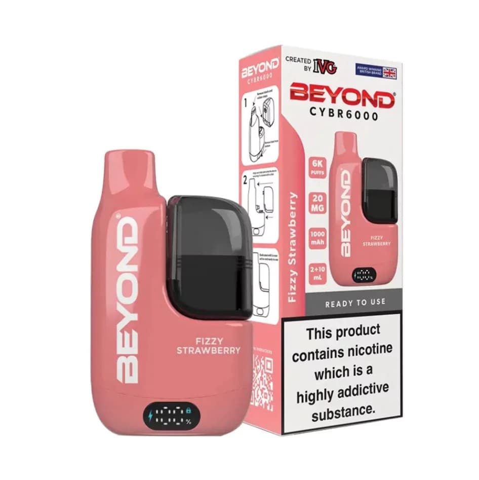 IVG Beyond CYBR 20mg 6000 puffs Fizzy Strawberry Disposable Vape