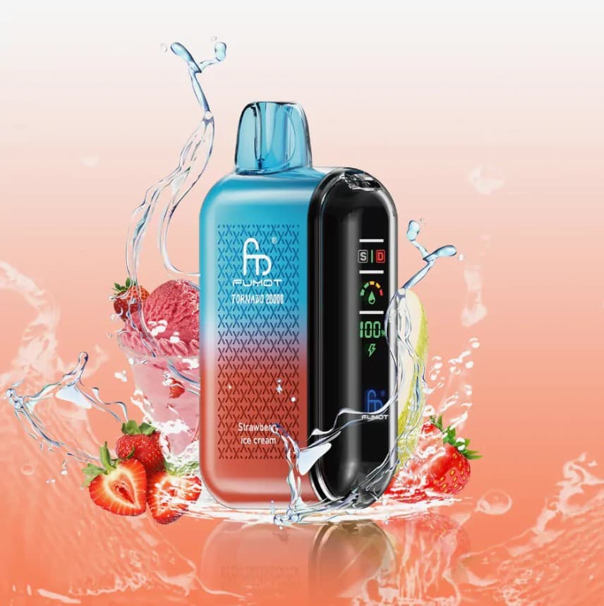 RandM Tornado Strawberry Ice Cream 20000 puffs 20mg Disposable Vape
