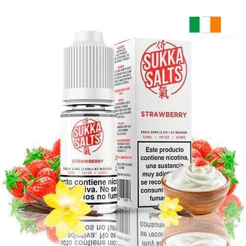 Sukka Salts Strawberry 10 ml 20 mg Nic Salt e-liquid