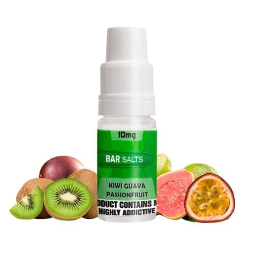 Bar Nic Salts Kiwi Guava Passionfruit 10 ml e-liquid 10 mg