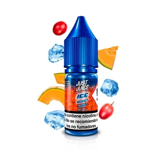Just Juice Ice Nic Salt Vynuogė ir melionas 10 ml 20 mg e-skystis