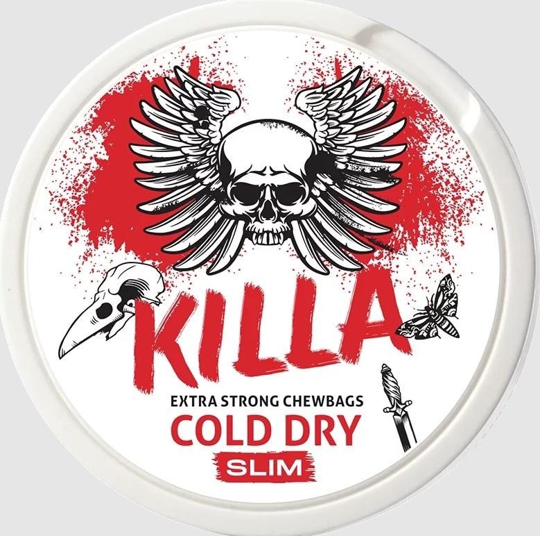 KILLA COLD DRY CHEWBAGS SLIM EXTRA STRONG 11,2mg Nicotine Pouches