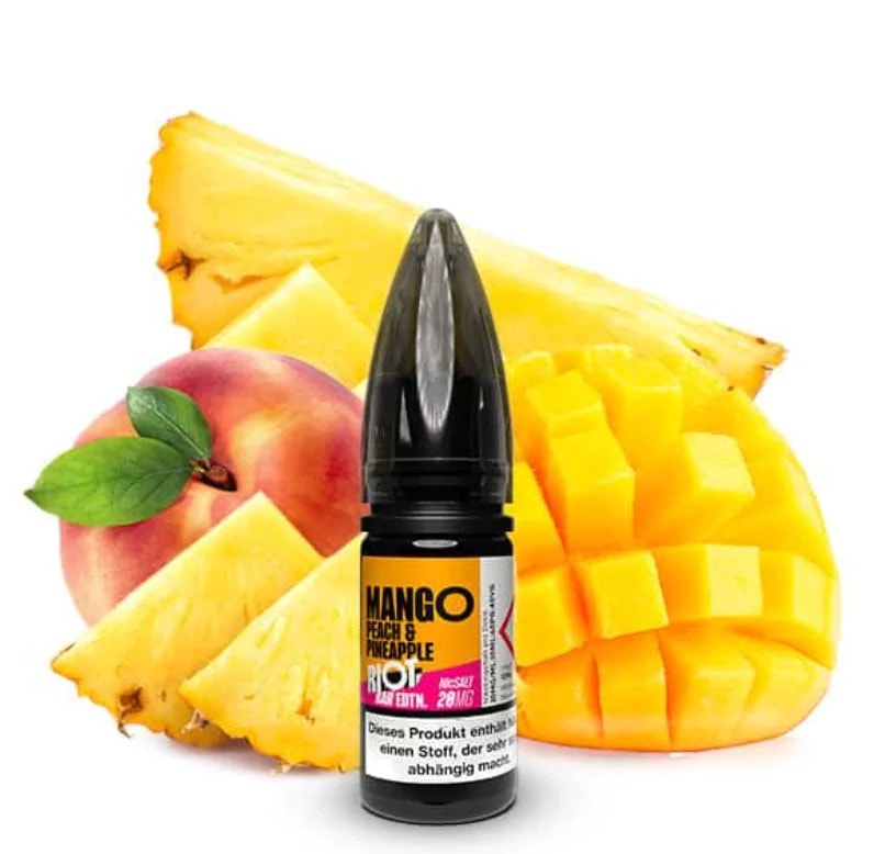 Nic Salt Riot Baredtn Mango Peach Pineapple 10ml 20mg E-liquid