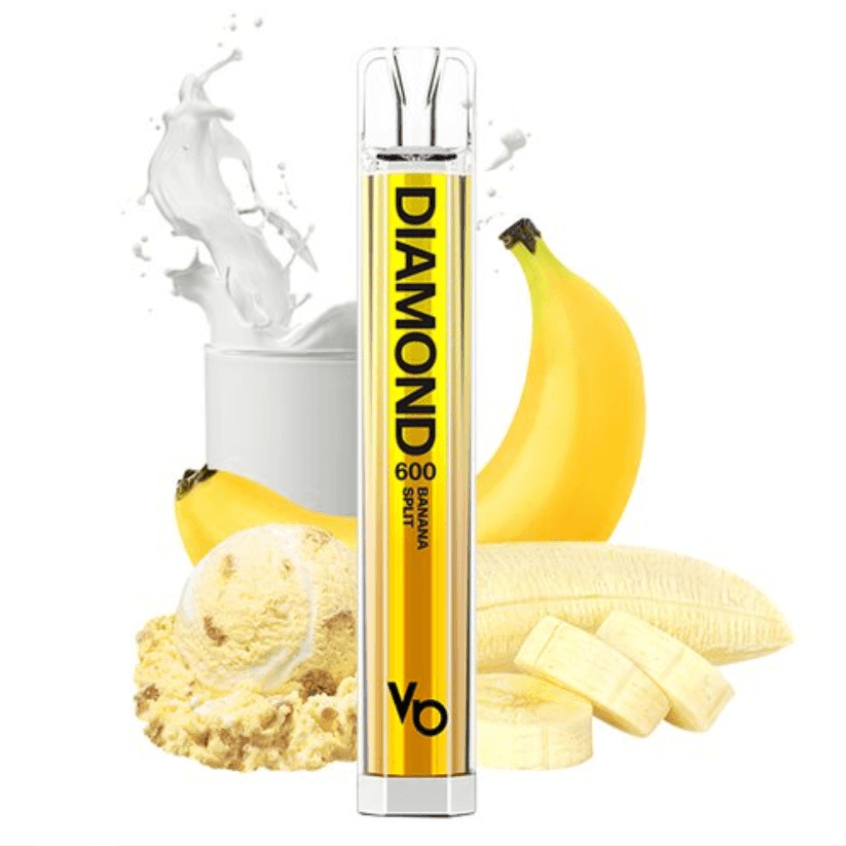 Disposable Vape Banana Split Vapes Bars Diamond 600 puffs 20mg EXPIRATION DATE 09.07.25.