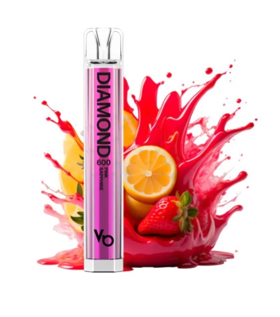 Disposable Vape Pink Sapphire Vapes Bars Diamond 600 puffs 20mg EXPIRATION DATE 24.09.25.