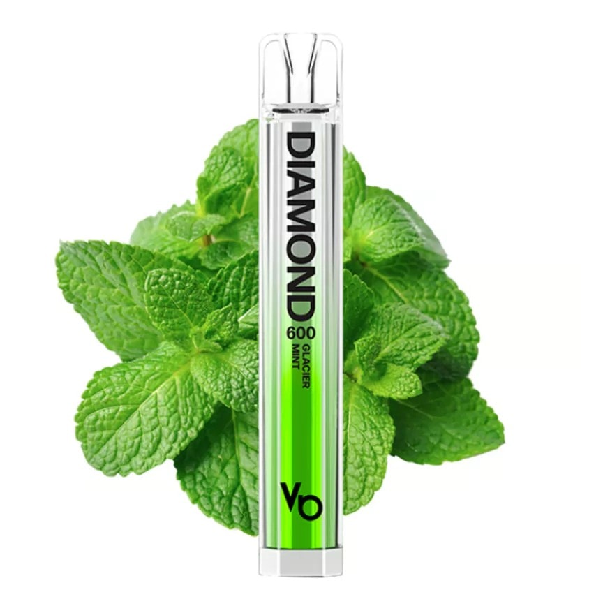 Disposable Vape Glacier Mint Vapes Bars Diamond 600 puffs 20mg EXPIRATION DATE 09.07.25.