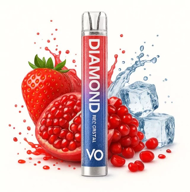 Disposable Vape Red Crystal Vapes Bars Diamond 600 puffs 20mg EXPIRATION DATE 24.06.25.