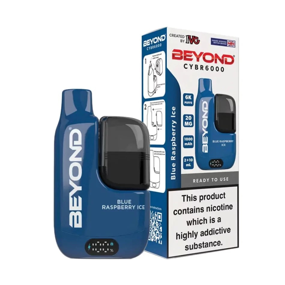 IVG Beyond CYBR 20mg 6000 puffs Blue Raspberry Ice Disposable Vape
