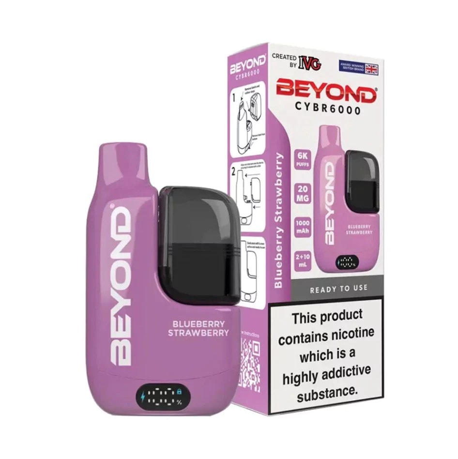 IVG Beyond CYBR 20mg 6000 puffs Blueberry Strawberry Disposable Vape