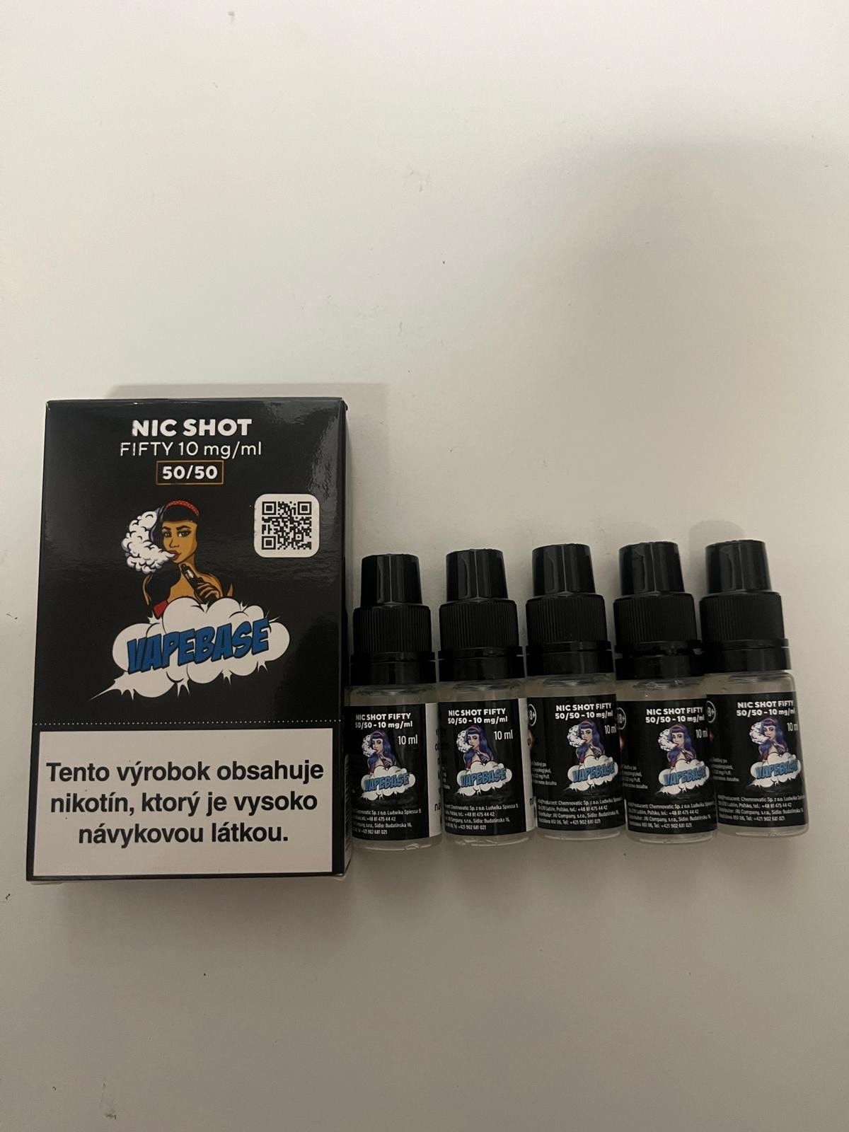 5pcs Nic Shot Fifty 10ml 10mg 50/50 - JRJ Vapebase