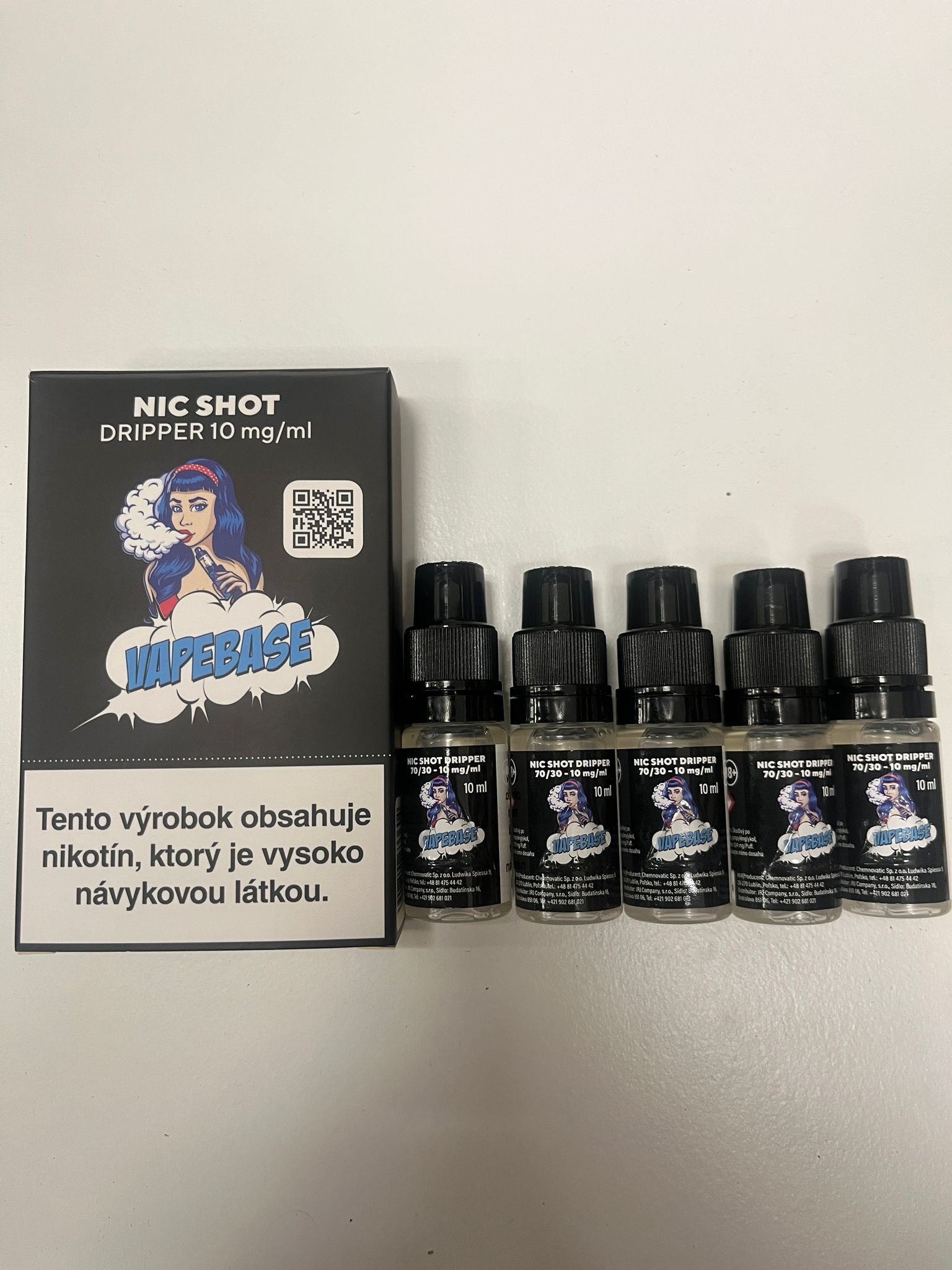 5pcs Nic Shot Dripper 10ml 10mg 70/30 - JRJ Vapebase