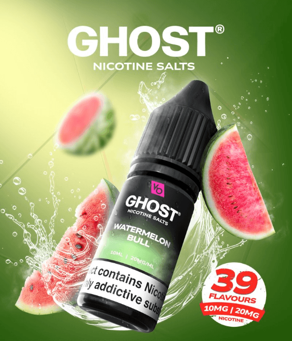 Ghost Nic Salt Watermelon Bull 10mg 10ml E-liquid