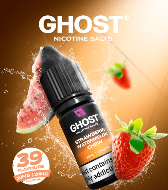Ghost Nic Salt Strawberry Watermelon Chew 10mg 10ml E-liquid