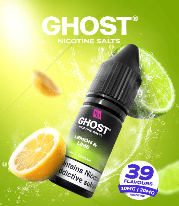 Ghost Nic Salt Lemon And Lime 10mg 10ml E-liquid