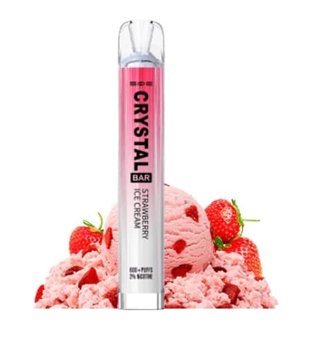Crystal Bar Strawberry ice Cream Disposable Vape Mesh 20mg 600puffs