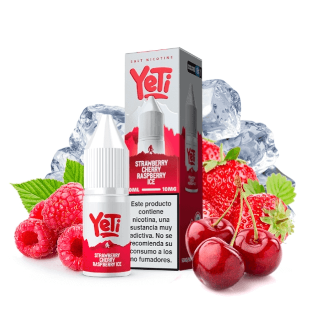 Yeti Nic Salt Strawberry Cherry Raspberry Ice 20mg 10ml E liquid