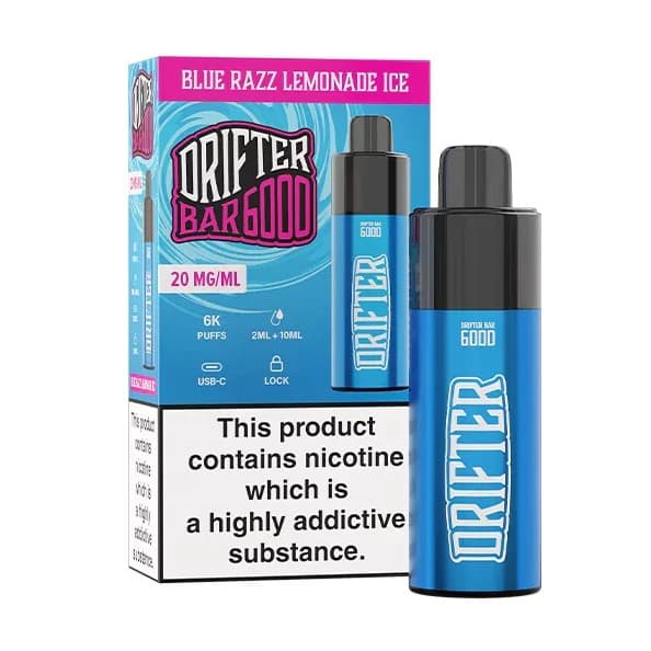 Drifter Bar 20mg 6000puffs Blue Razz Lemonade Ice Disposable Vape
