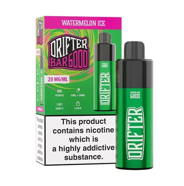 Drifter Bar 20mg 6000puffs Watermelon Ice Disposable Vape