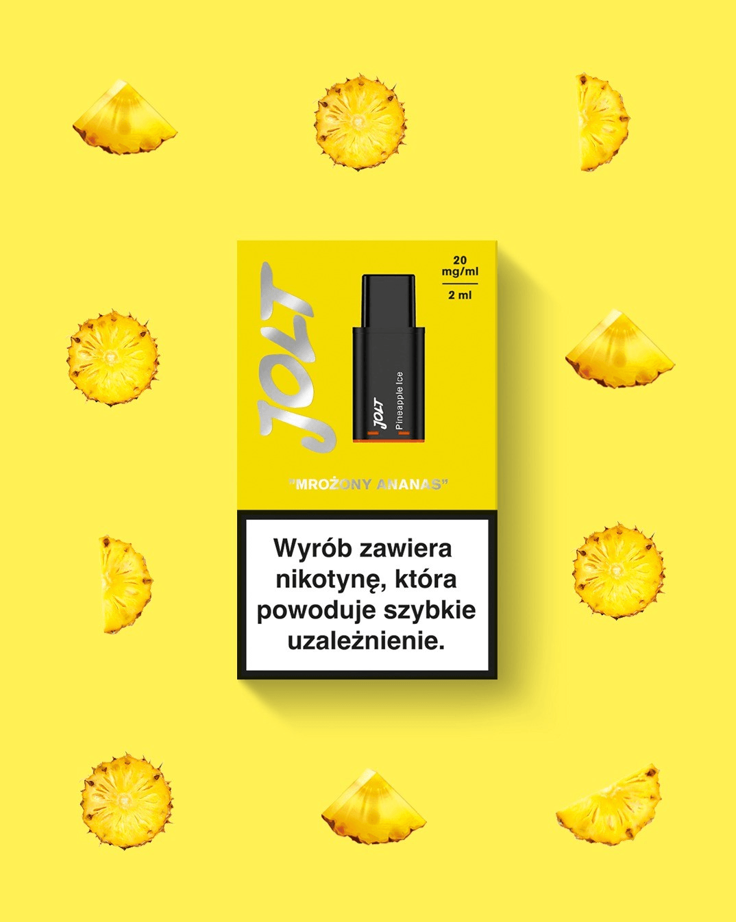 Vape Cartridge JOLT Pineapple Ice 2ml 600puffs 20mg