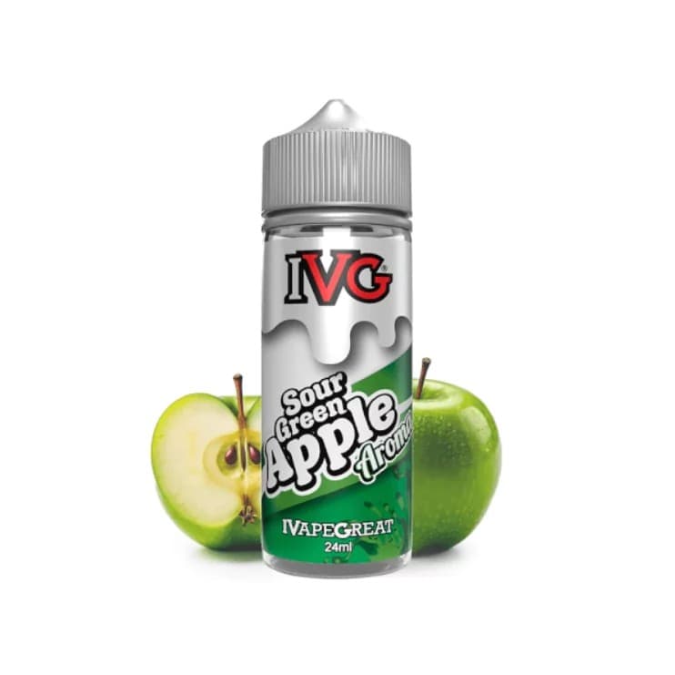 E-liquide nicotiné prérempli Ivg Sour Green Apple 3 mg 120 ml 60/40